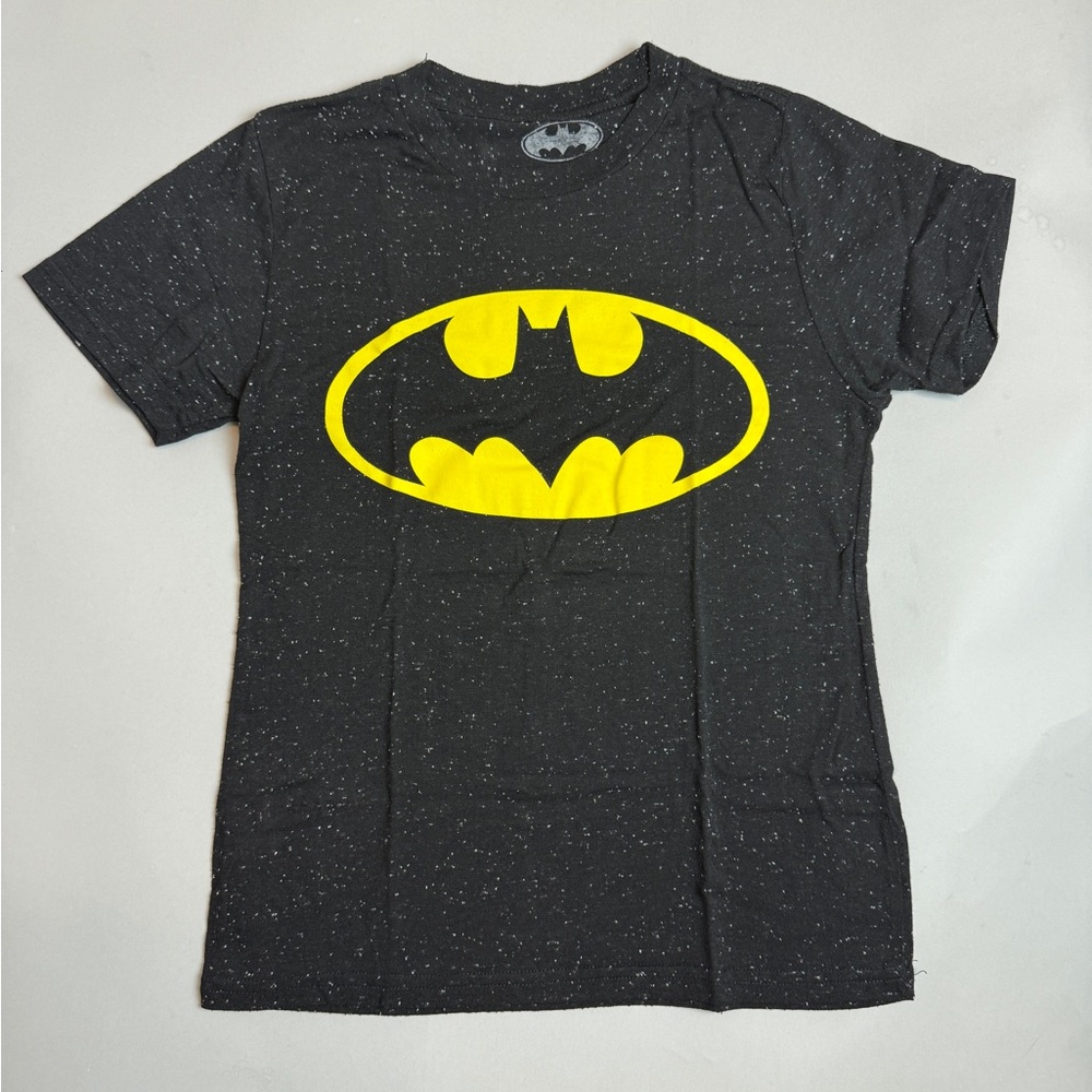 Black T-Shirt with Yellow Batman Logo